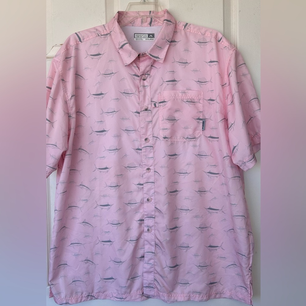 Momentum Comfort Gear‎ Men’s Quick Dry Fishing Button Up Shirt XXXL